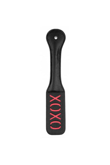 Ouch by Shots Toys - XOXO Paddle - Black/Red - Stag Shop