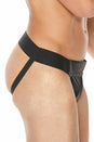 Ouch by Shots Toys - Premium Leather Jock Strap  - Black - Stag Shop