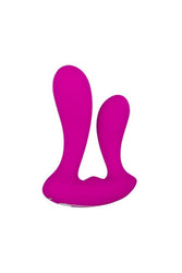 Adam & Eve - Rechargeable Dual Entry Silicone Vibrator - Pink - Stag Shop