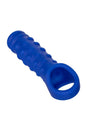 Cal Exotics - Admiral - Liquid Silicone Beaded Penis Extension - Blue - Stag Shop