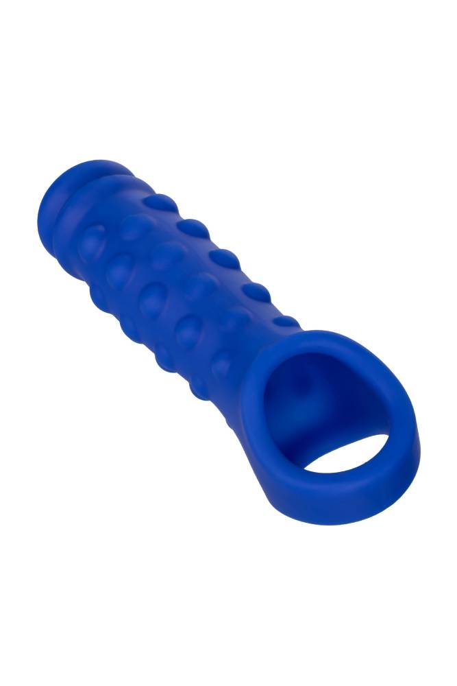 Cal Exotics - Admiral - Liquid Silicone Beaded Penis Extension - Blue - Stag Shop