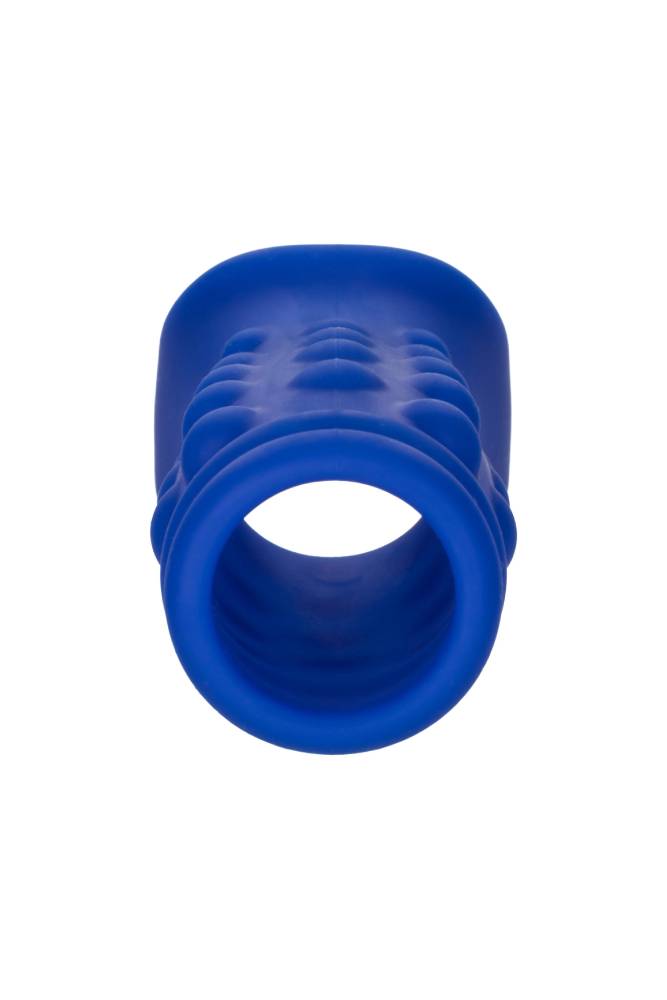 Cal Exotics - Admiral - Liquid Silicone Beaded Penis Extension - Blue - Stag Shop