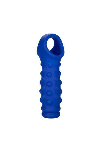 Cal Exotics - Admiral - Liquid Silicone Beaded Penis Extension - Blue - Stag Shop