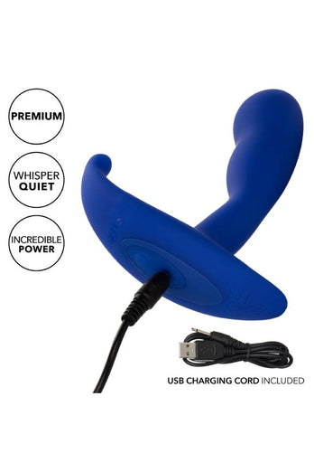Cal Exotics - Admiral - Advanced Curved Vibrating Prostate Probe - Blue - Stag Shop
