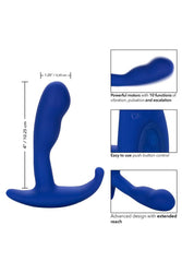 Cal Exotics - Admiral - Advanced Curved Vibrating Prostate Probe - Blue - Stag Shop