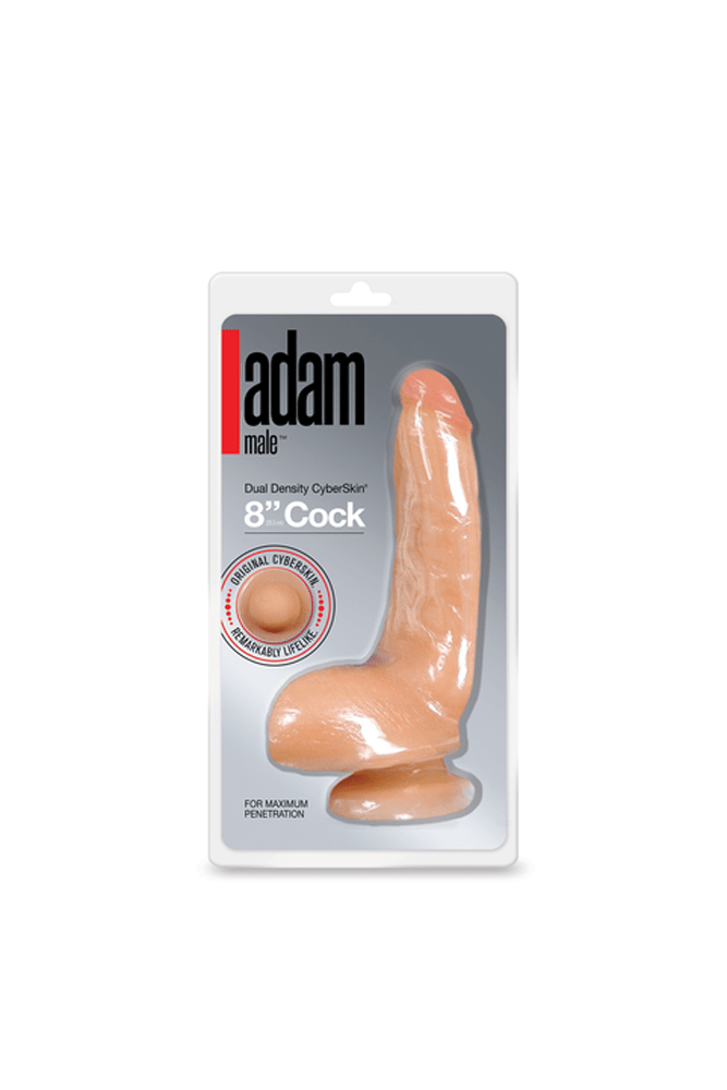 Topco - AdamMale - 8 Inch Dual Density Cock - White - Stag Shop