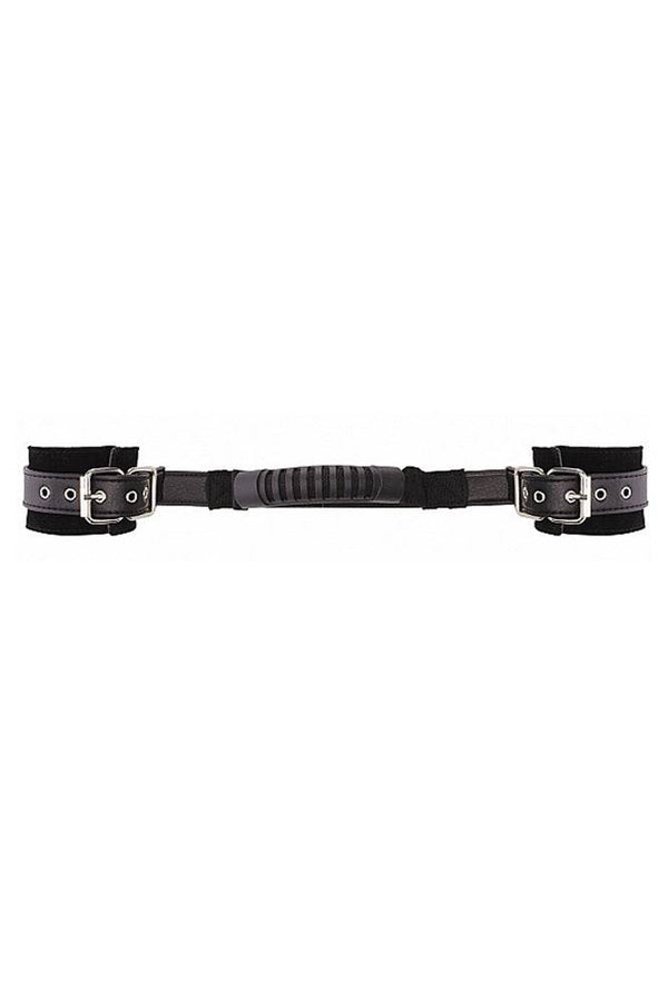 Ouch by Shots Toys - Adjustable Leather Handcuffs - Black - Stag Shop