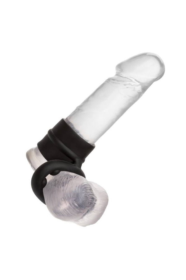 Cal Exotics - Alpha - Liquid Silicone Dual Magnum Ring - Black - Stag Shop