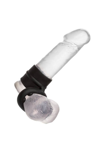 Cal Exotics - Alpha - Liquid Silicone Dual Magnum Ring - Black - Stag Shop