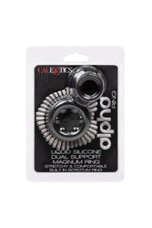 Cal Exotics - Alpha - Liquid Silicone Dual Magnum Ring - Black - Stag Shop