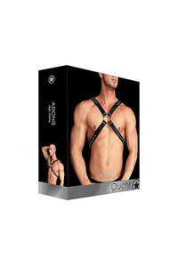 Thumbnail for Ouch by Shots Toys - Adonis High Halter Chest Harness - Black - Stag Shop