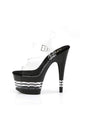 Pleaser USA - Adore 7 Inch Stiletto Heel with Ankle Strap - Black/Clear - Stag Shop