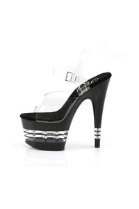 Thumbnail for Pleaser USA - Adore 7 Inch Stiletto Heel with Ankle Strap - Black/Clear - Stag Shop