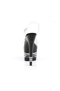 Thumbnail for Pleaser USA - Adore 7 Inch Stiletto Heel with Ankle Strap - Black/Clear - Stag Shop