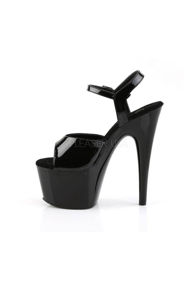 Pleaser USA - Adore 7 Inch Heel with Ankle Strap - Black - Stag Shop