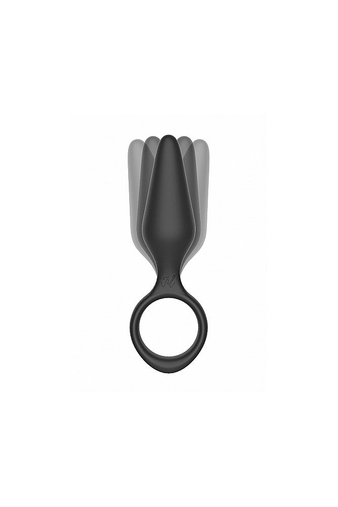 Shots Toys - Jil - Adrian Flexible Butt Plug and Cockring - Black - Stag Shop