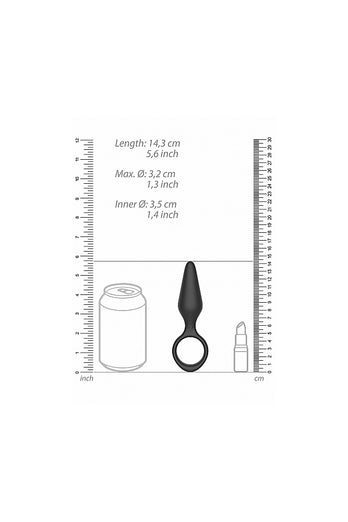 Shots Toys - Jil - Adrian Flexible Butt Plug and Cockring - Black - Stag Shop
