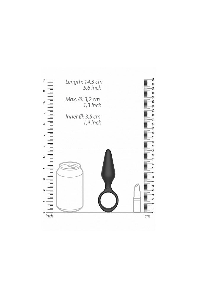 Shots Toys - Jil - Adrian Flexible Butt Plug and Cockring - Black - Stag Shop