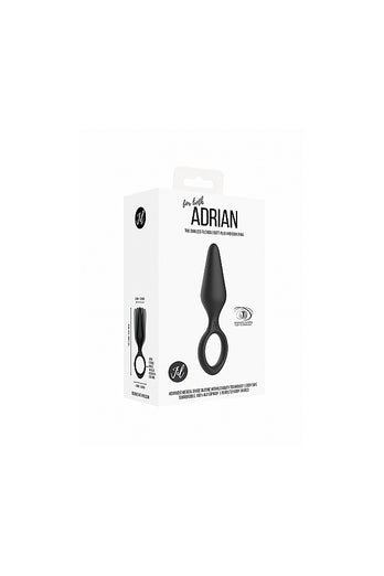 Shots Toys - Jil - Adrian Flexible Butt Plug and Cockring - Black - Stag Shop