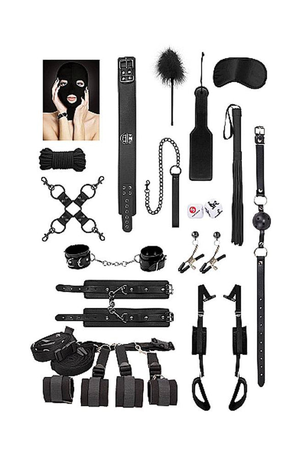 Ouch by Shots Toys - Advanced Bondage Kit - Black - Stag Shop