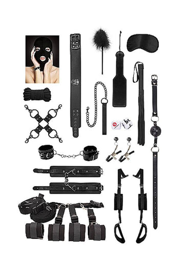 Ouch by Shots Toys - Advanced Bondage Kit - Black - Stag Shop