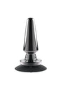 Evolved - Advanced Metal Vibrating Plug with Suction Cup Base - Black - Stag Shop