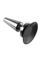 Evolved - Advanced Metal Vibrating Plug with Suction Cup Base - Black - Stag Shop