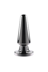 Evolved - Advanced Metal Vibrating Plug with Suction Cup Base - Black - Stag Shop