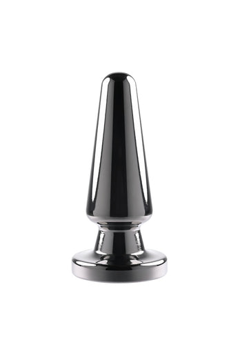 Evolved - Advanced Metal Vibrating Plug with Suction Cup Base - Black - Stag Shop