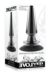 Evolved - Advanced Metal Vibrating Plug with Suction Cup Base - Black - Stag Shop