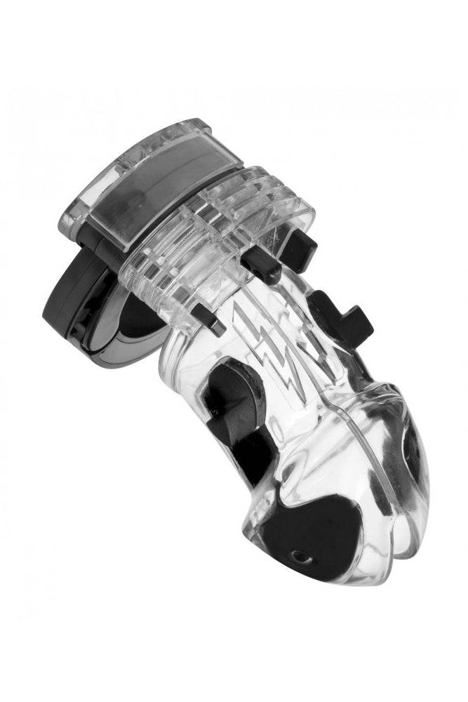 XR Brands - Master Series - Electro Lockdown Estim Male Chastity Cock Cage - Stag Shop