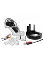 XR Brands - Master Series - Electro Lockdown Estim Male Chastity Cock Cage - Stag Shop