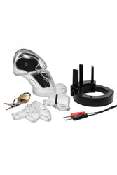 XR Brands - Master Series - Electro Lockdown Estim Male Chastity Cock Cage - Stag Shop