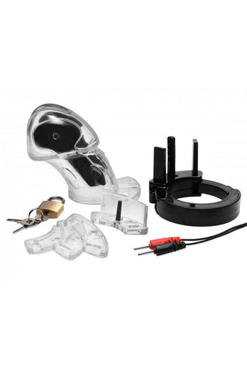 XR Brands - Master Series - Electro Lockdown Estim Male Chastity Cock Cage - Stag Shop