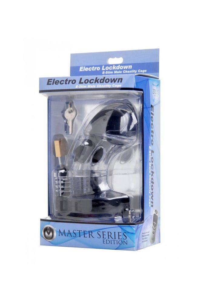 XR Brands - Master Series - Electro Lockdown Estim Male Chastity Cock Cage - Stag Shop