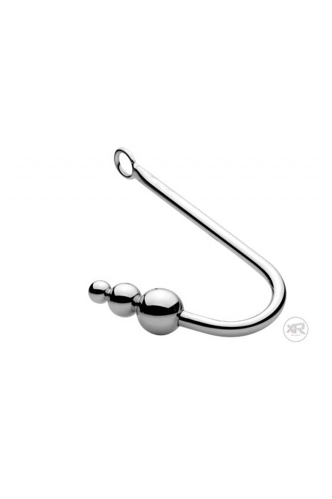 XR Brands - Master Series - Meat Hook Beaded Anal Hook - Silver - Stag Shop
