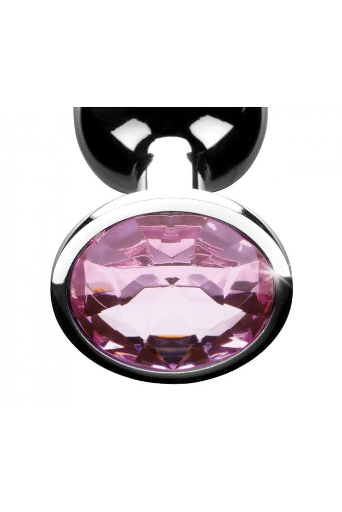 XR Brands - Booty Sparks - Pink Gem Anal Plug- Large - Stag Shop