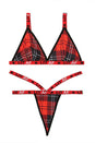 Fantasy Lingerie - AF801 - Lit AF Bralette & Thong Set - Black/Red - Stag Shop
