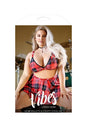 Fantasy Lingerie - AF803 - Lit AF Plaid Skirt - Black/Red - Queen Size - Stag Shop