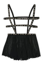 Fantasy Lingerie - AF830 - Boss AF Suspender Skater Skirt - Black - Stag Shop