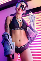 Fantasy Lingerie - AF902 - Not Your Bitch Bralette & Cheeky Panty Set - Black - Stag Shop