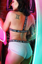Fantasy Lingerie - AF903 - Resting Bitch Face Bralette & Retro Short Set - Grey - Stag Shop