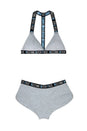 Fantasy Lingerie - AF903 - Resting Bitch Face Bralette & Retro Short Set - Grey - Stag Shop