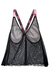 Fantasy Lingerie - AF905 - Fuck Cancer Tank Top - Black - Stag Shop