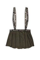 Fantasy Lingerie - AF911 - BOSS Bitch Suspender Skirt - Black/Gold - Stag Shop