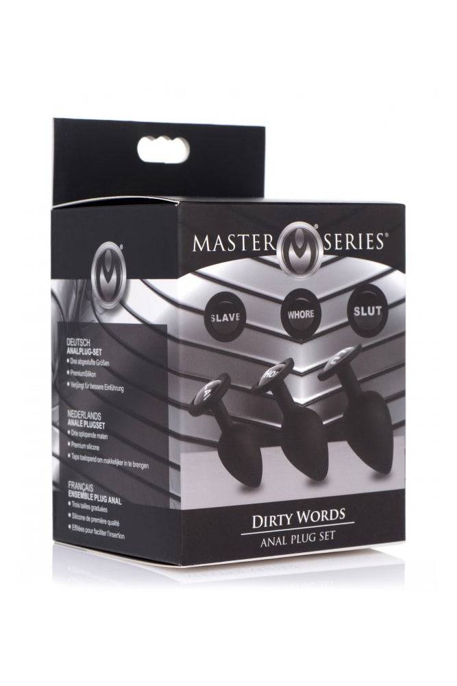 XR Brands - Master Series - Dirty Words Anal Plug Set - Stag Shop