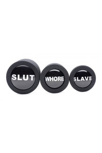 Thumbnail for XR Brands - Master Series - Dirty Words Anal Plug Set - Stag Shop