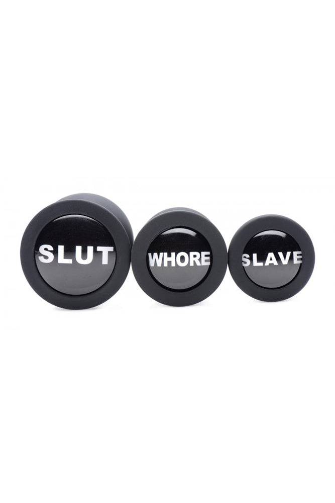XR Brands - Master Series - Dirty Words Anal Plug Set - Stag Shop