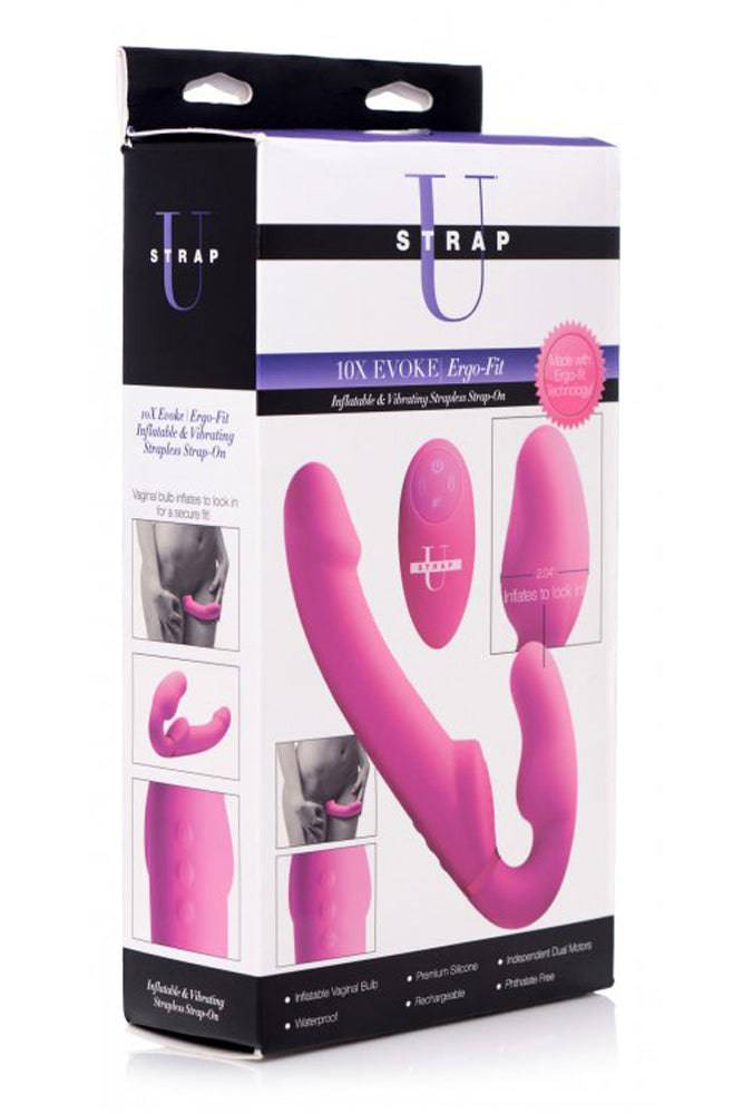 XR Brands - Strap U - Remote Control Inflatable Ergo-Fit Strapless Strap-On - Stag Shop