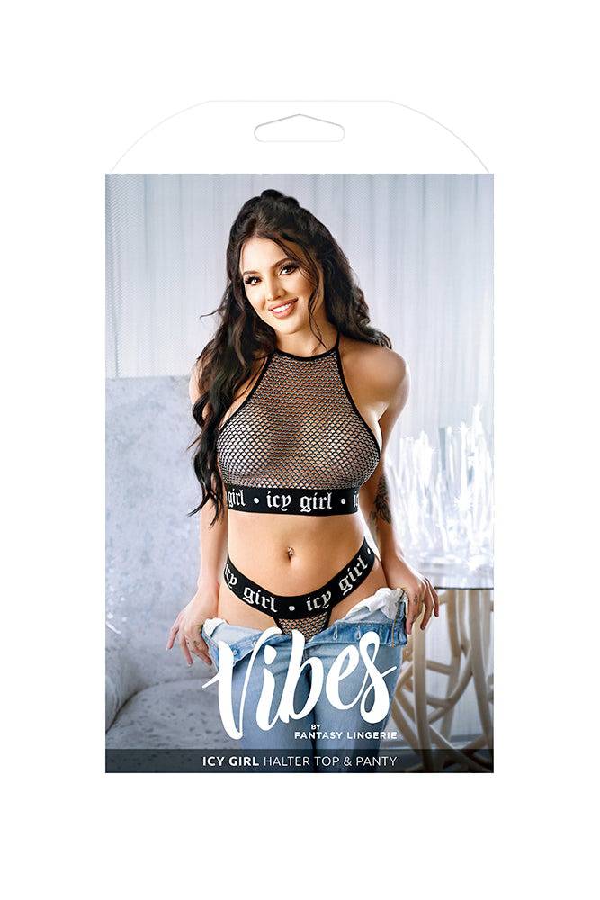 Fantasy Lingerie - AF940 - Icy Girl Halter Top & Panty - Silver - Stag Shop